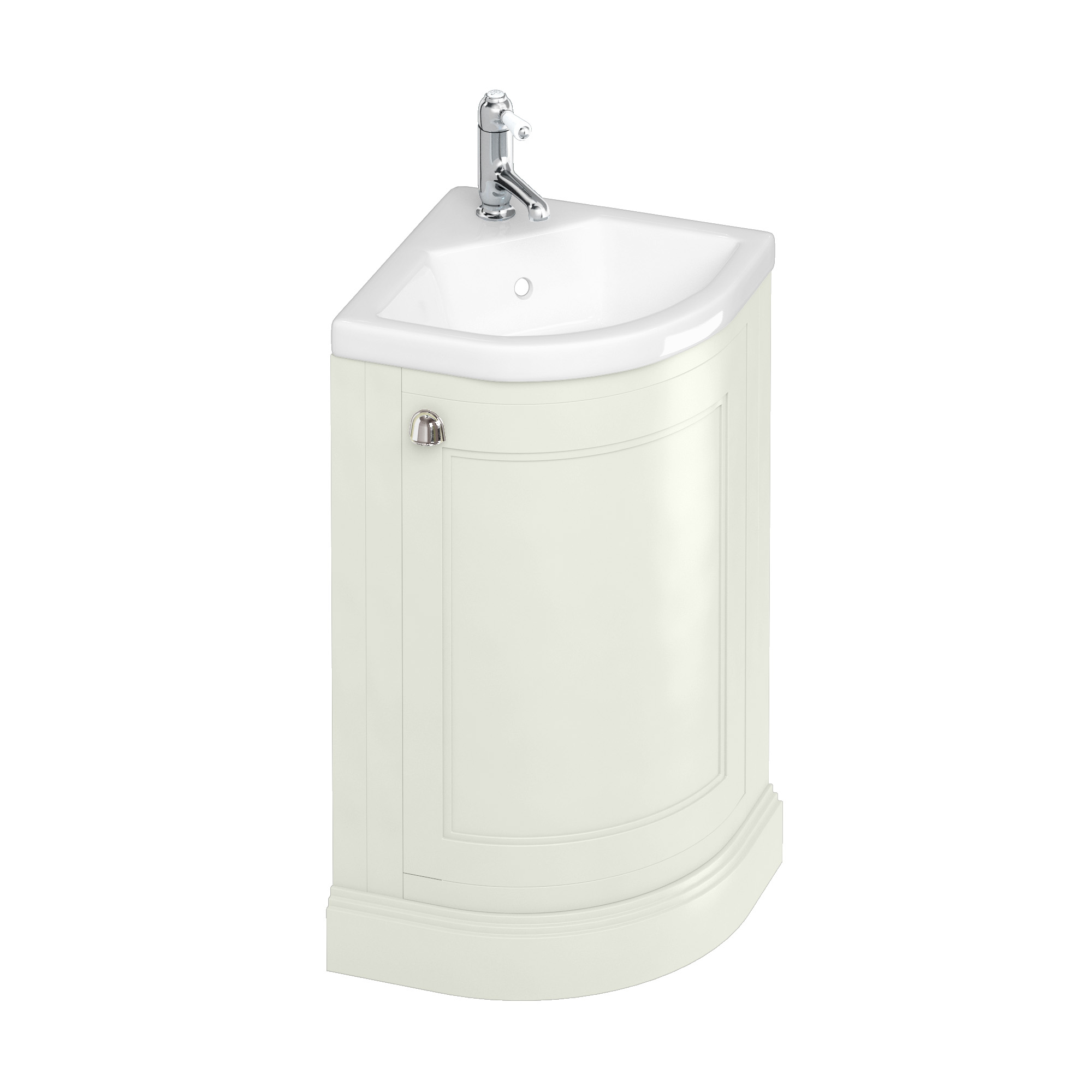 Freestanding 43cm Corner Vanity Unit - Sand